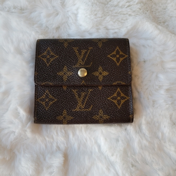 Authentic LOUIS VUITTON Monogram Portefeiulle Elise Leather Wallet - Picture 1 of 9